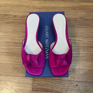 Stuart Weitzman Pink Satin Sandals